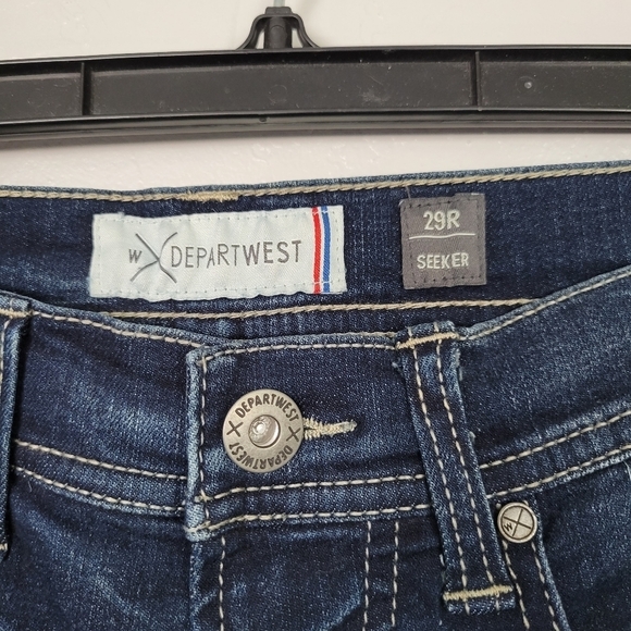 Depart West NWOT Men's 29R 29 Seeker Regular Jeans Denim Buckle - Picture 3 of 7